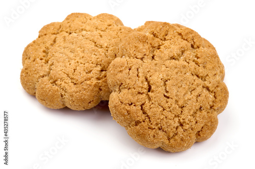 Oat cookies, isolated on a white background. High resolution image.