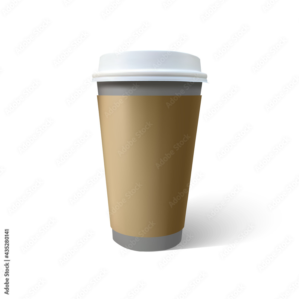 Coffee cup mock up isolated on white background. EPS 10 Coffee cup mock up isolated on white background. EPS 10