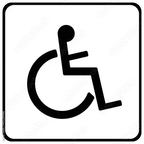 Disabled wheelchair icon.Vector design EPS 10.