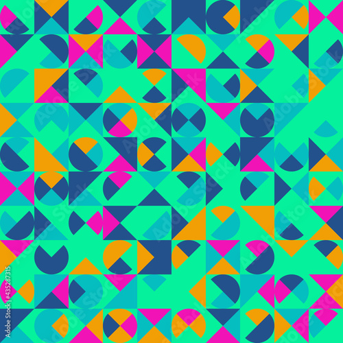 Seamless geometric pattern. Colorful vector background