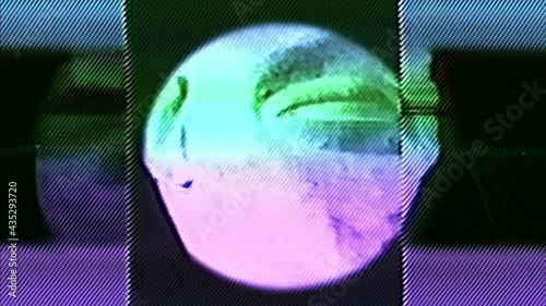 Analog Video Art Multicolored Abstract Shapes Signal Distortion
