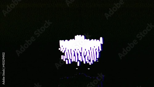Analog Video Art Multicolored Abstract Shapes Signal Distortion
