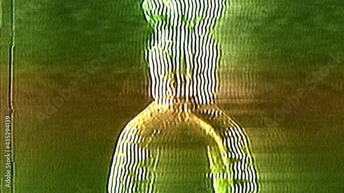 Analog Video Art Multicolored Abstract Shapes Signal Distortion