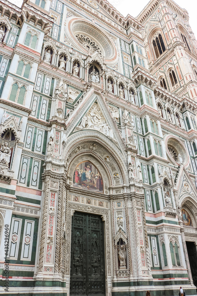 Florence, Italy. Beautiful architecture of Florence Cathedral (Cattedrale di Santa Maria del Fiore). Florence, Italy. Beautiful architecture of Florence Cathedral (Cattedrale di Santa Maria del Fiore).