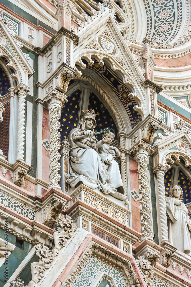 Florence, Italy. Beautiful architecture of Florence Cathedral (Cattedrale di Santa Maria del Fiore). Florence, Italy. Beautiful architecture of Florence Cathedral (Cattedrale di Santa Maria del Fiore).