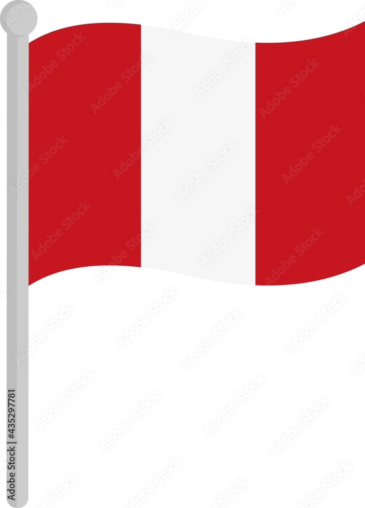 Vector illustration of the flag of Peru on a pole
Vector illustration of the flag of Peru on a pole
