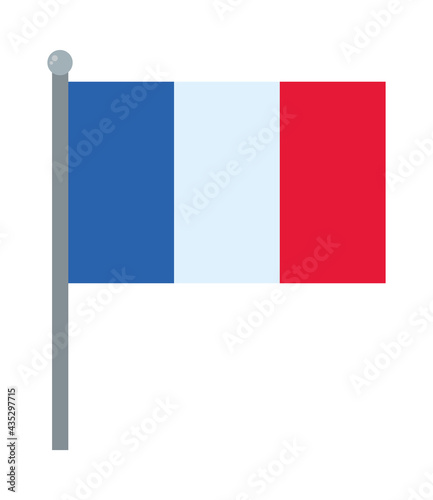 Free Download france flag on pole - GFXLoad