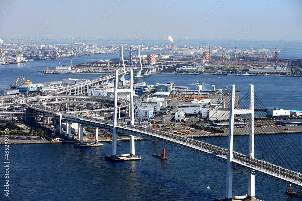 Aerial View of Yokohama Japan