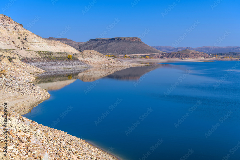 Blue Mesa - An Autumn view of Blue Mesa Reservoir in Curecanti National Recreation Area, Gunnison, Colorado, USA.