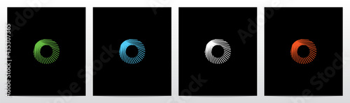 Shining Rays On Letter Logo Design O