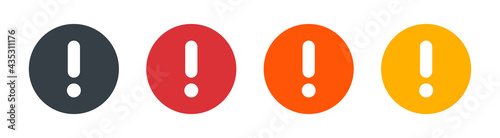 Alert icon button on white background
