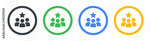 Customer experience, satisfaction rating vector icon.