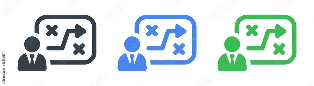 Planning tactics icon vector illustration Planning tactics icon vector illustration
