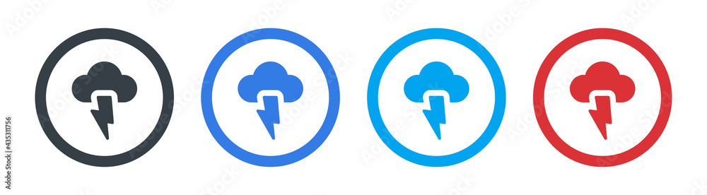 Storm icon isolated on a white background Storm icon isolated on a white background
