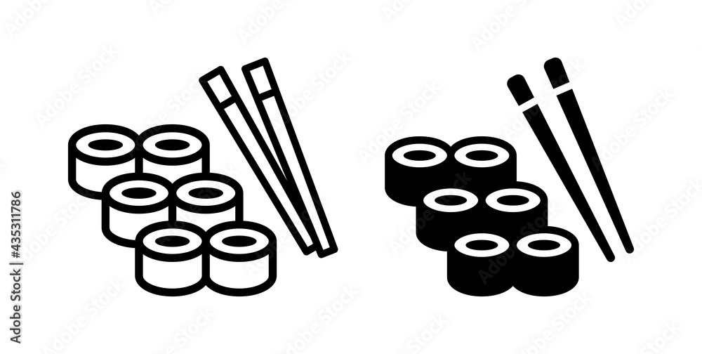 Maki sushi roll food icon. Vector illustration Maki sushi roll food icon. Vector illustration