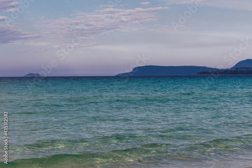 beautiful beach landscape in Marion Bay in Tasmania, Australia with no people shot inn autumn