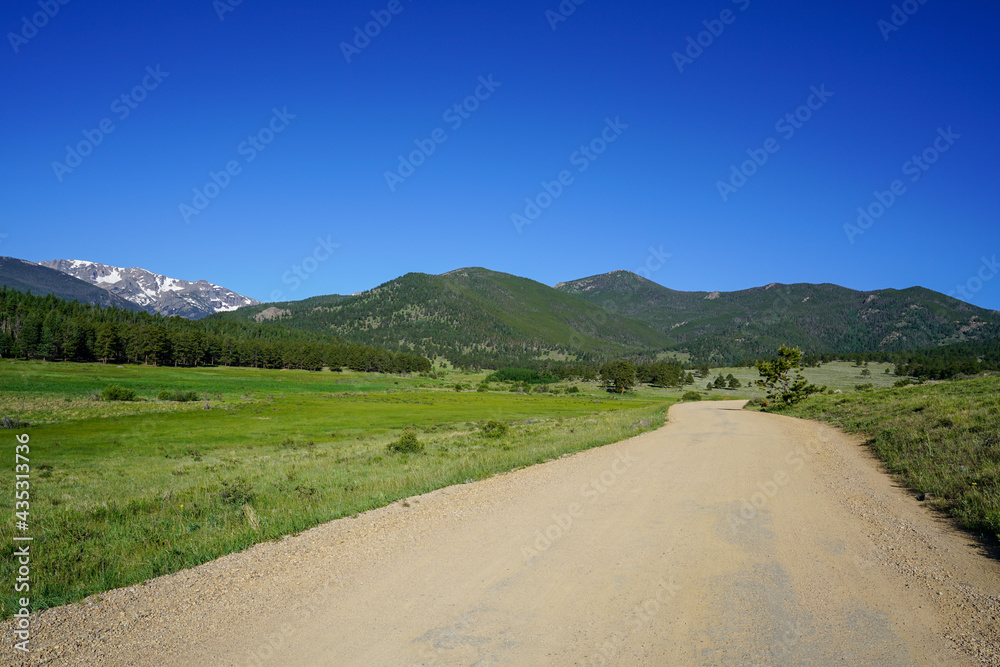 Road at Rocky Mountain National Park, Colorado, USA. 