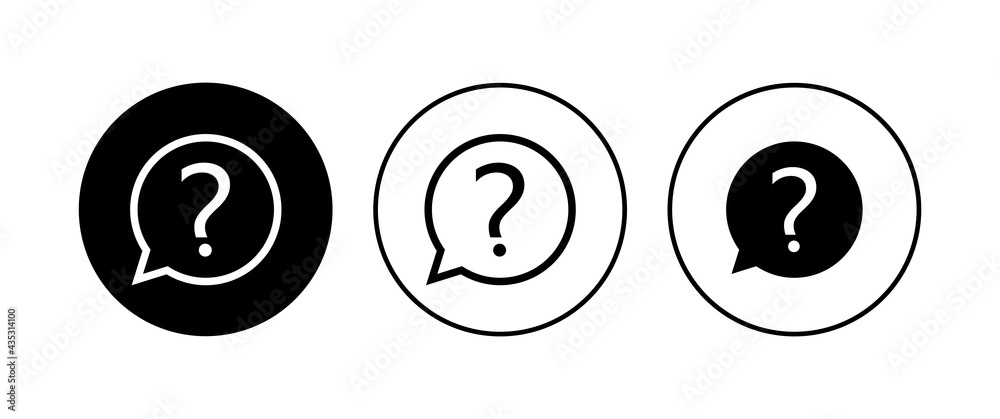 Question icon set. question mark icon vector. Question icon set. question mark icon vector.