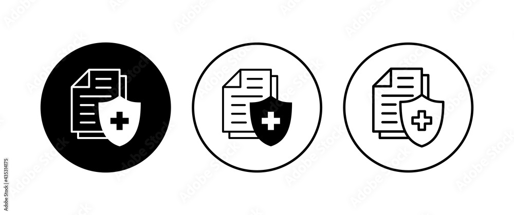 Medical insurance icon set. health insurance icon Medical insurance icon set. health insurance icon
