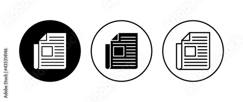 Newspaper icon set. news paper vector sign