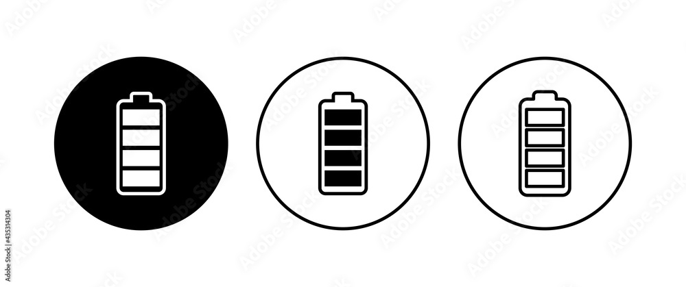 Battery icon set. battery charge level. battery Charging icon Battery icon set. battery charge level. battery Charging icon