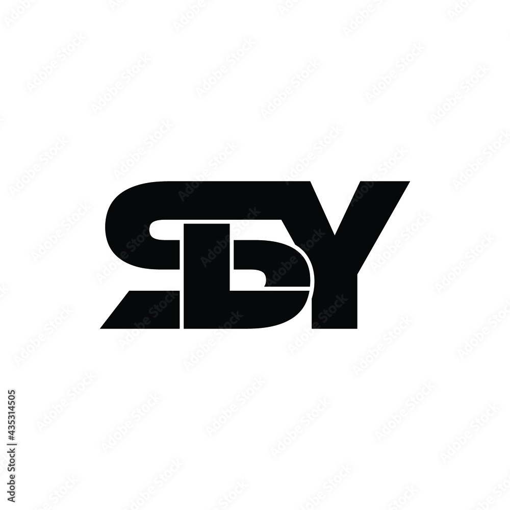 SLY letter monogram logo design vector