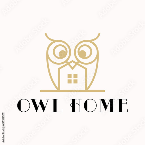 owl bird home estate logo