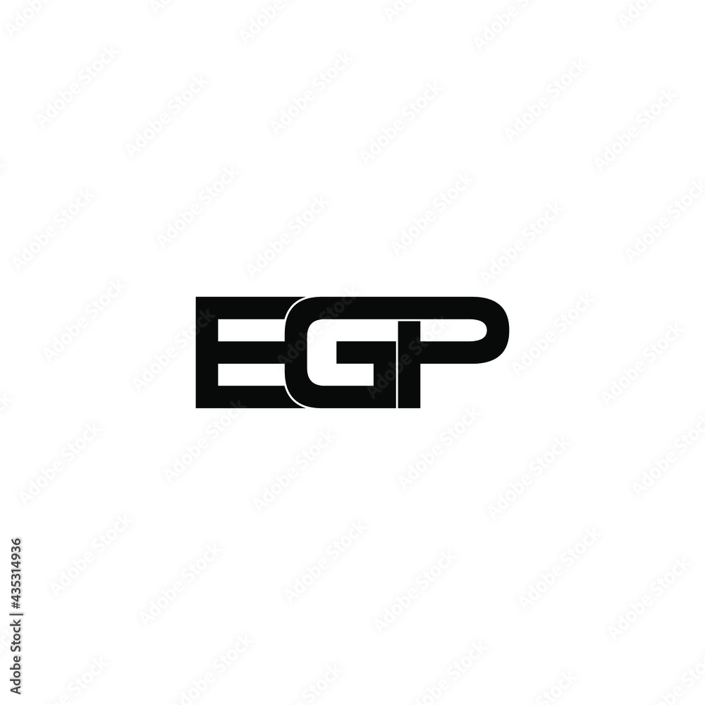 egp letter original monogram logo design