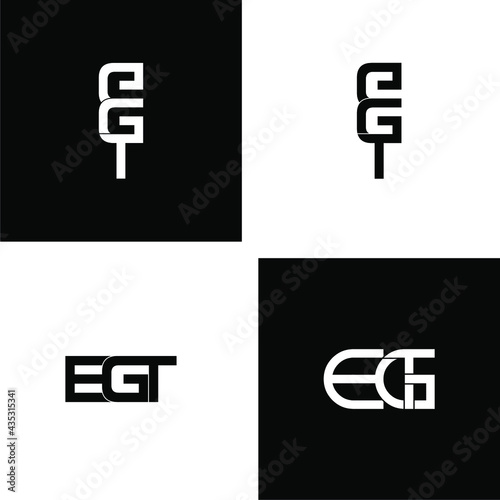 egt letter original monogram logo design