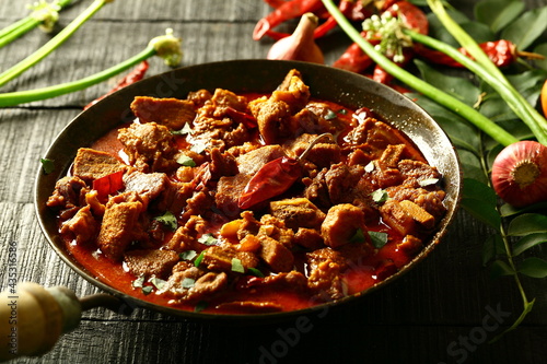 Healthy Indian mutton curry roast 