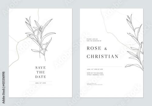 Minimalist foliage wedding ...