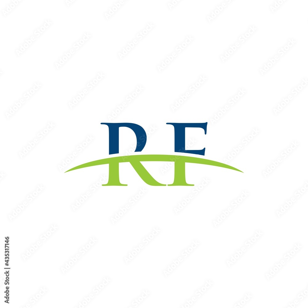 RF initial swoosh horizon, letter logo designs vector RF initial swoosh horizon, letter logo designs vector