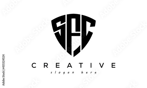 SFC letters creative logo with shield	 photo