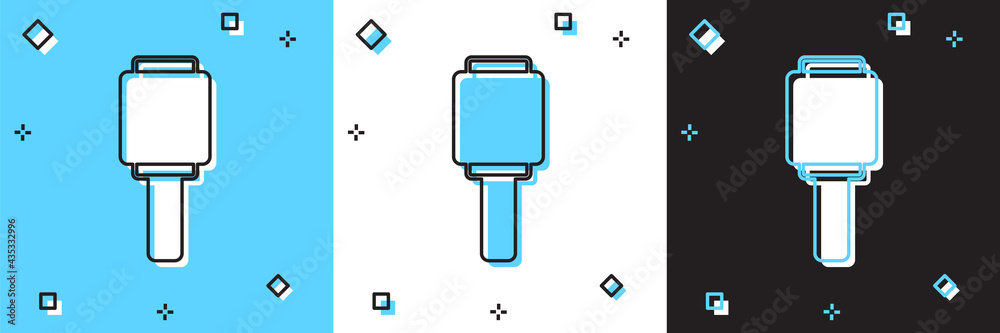 Set RKG 3 anti-tank hand grenade icon isolated on blue and white, black background. Vector Set RKG 3 anti-tank hand grenade icon isolated on blue and white, black background. Vector
