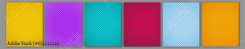 Set of vector cover notebook design. Abstract pop art dotted gradient template design for notebook paper, copybook brochures, book, magazine. Planner and diary cover for print