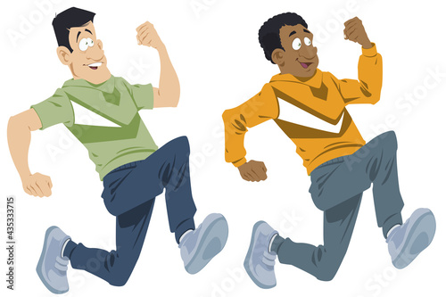 Running man. Illustration for internet and mobile website.
