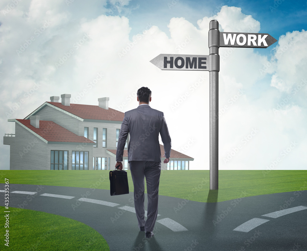 Work life or home balance business concept Work life or home balance business concept