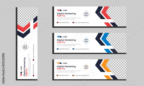 Vector abstract design banner, stand, up, roll-up, promotion, poster, marketing, advertising, roll, object, ad, simple, web, element, background