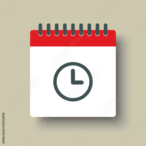 Icon page calendar - timer, time, clock, reminder