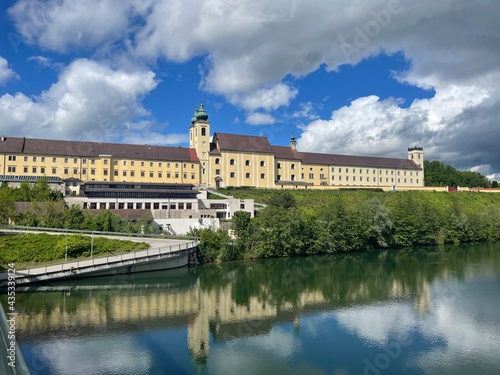 monastery stift lambach nearby the river traun in upper austria photo