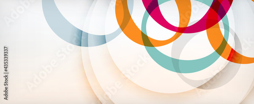 Ring geometric shapes, o letter repetition wallpaper. Abstract background for business or technology presentations, internet posters or web brochure covers