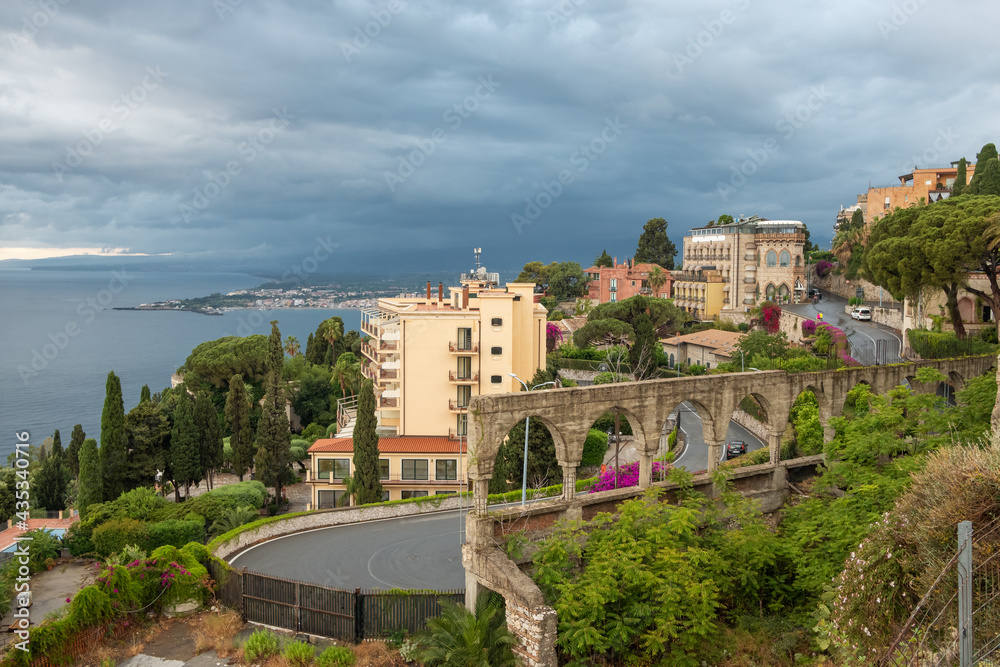 Cityscape of Taormina, Sicily, Italy