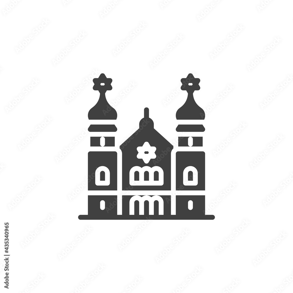 Synagogue building vector icon Synagogue building vector icon