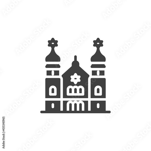 Synagogue building vector icon