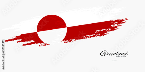 Vector illustration of Greenland national day June 21.