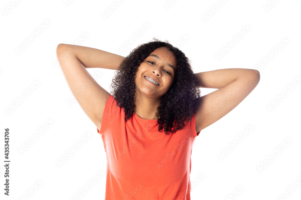 Beautiful african teenager with afro hair Beautiful african teenager with afro hair