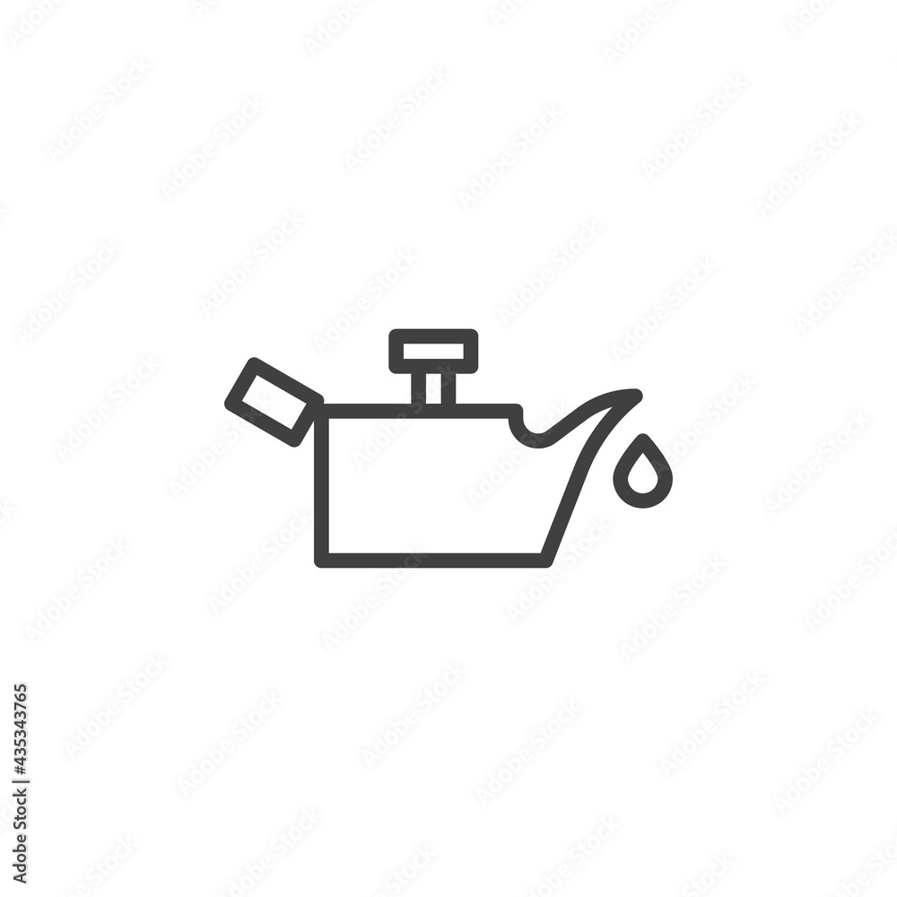 Obraz premium Engine Oil Pressure line icon