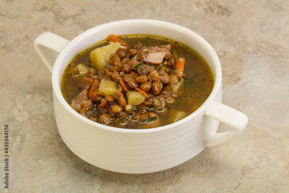 Lentil soup with chicken and vegetables Lentil soup with chicken and vegetables