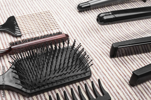 different professional hairdresser tools for hair master