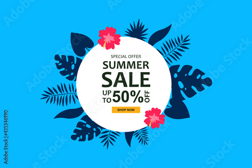 Summer Sale Vector Banner Design 